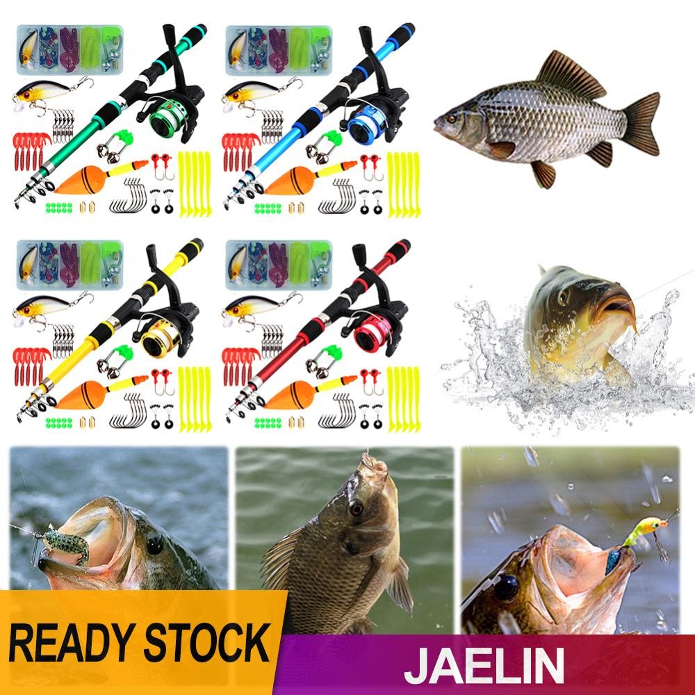 PROBEROS 1.8m Telescopic Spinning Fishing Rod Combo Portable Ultralight Rod And Spinning Reel 5.2:1 Gear Ratio Rod And Ree Kit Fishing Rod Set Fishing Accessories Gear - | PH