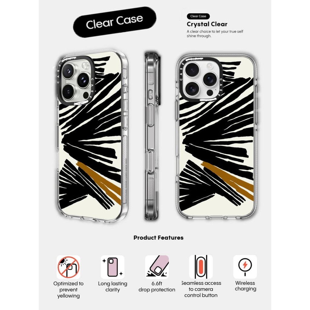 CASECASE X Black River Case Impact เคสดูดแม่เหล็กใสสําหรับ IPhone 16/15 ...