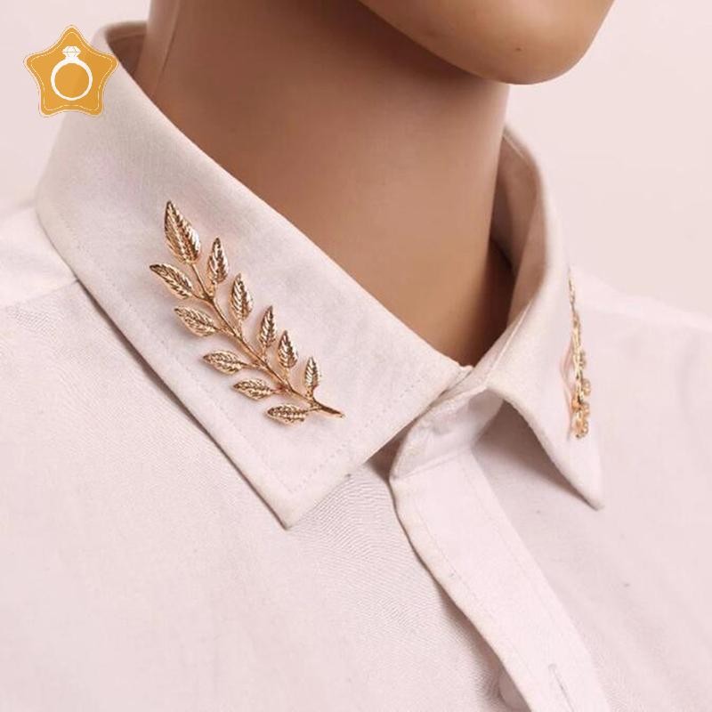 [IN] 1 คู่ที่ละเอียดอ่อน Tree Leaf เข็มกลัด Pins Jean เสื้อชุด Lapel ...