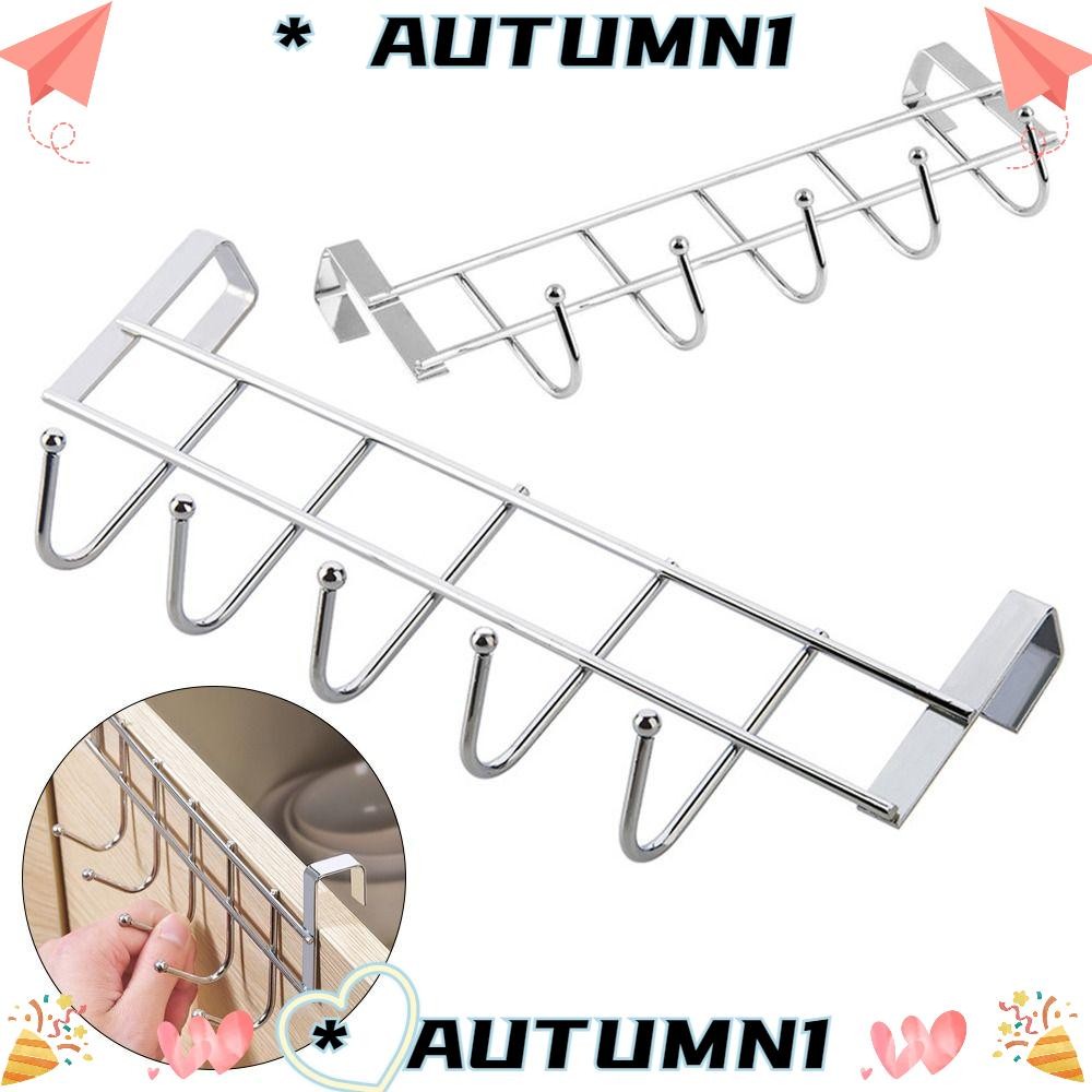 AUTUMN1 5 Hooks Rack Simplicity สแตนเลสไม้แขวนเสื้อผ้าเช็ดตัวแขวน Rack ...