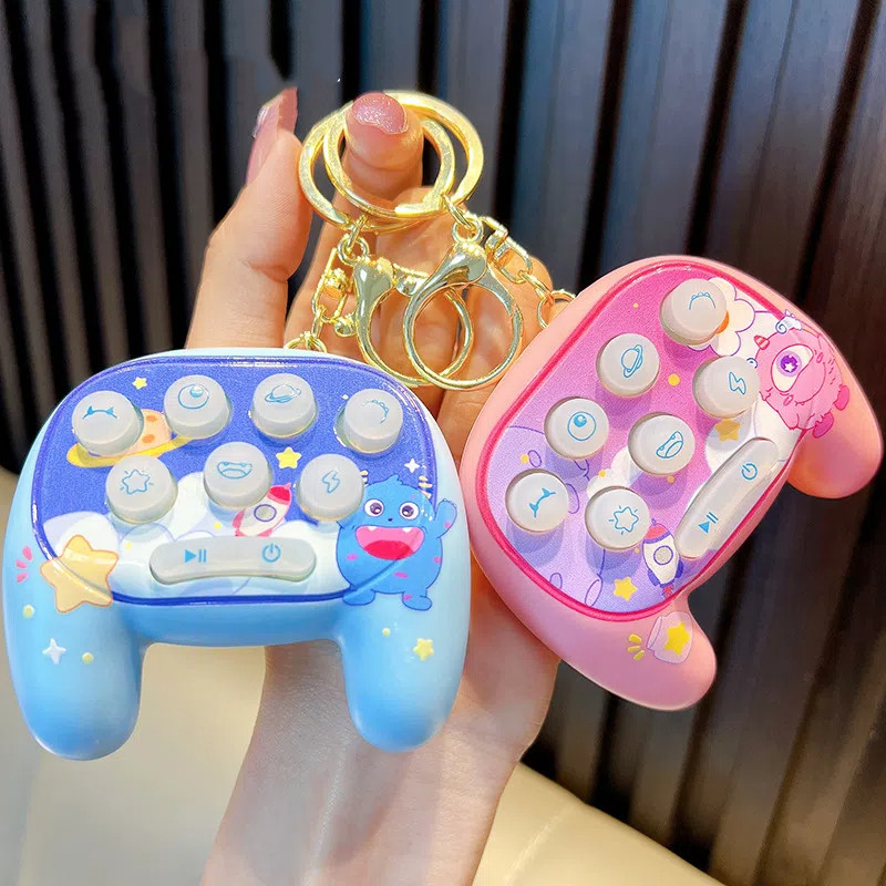 การ์ตูน Little Monster Gopher Machine พวงกุญแจ/มินิเกมคอนโซลจี้ Claw ...