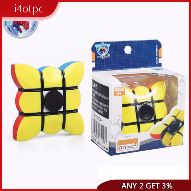 I4otpc Shengshou 1x3x3 นิ้ว Magic Cube ปริศนาสีบรรเทาความเครียด Spinner ...