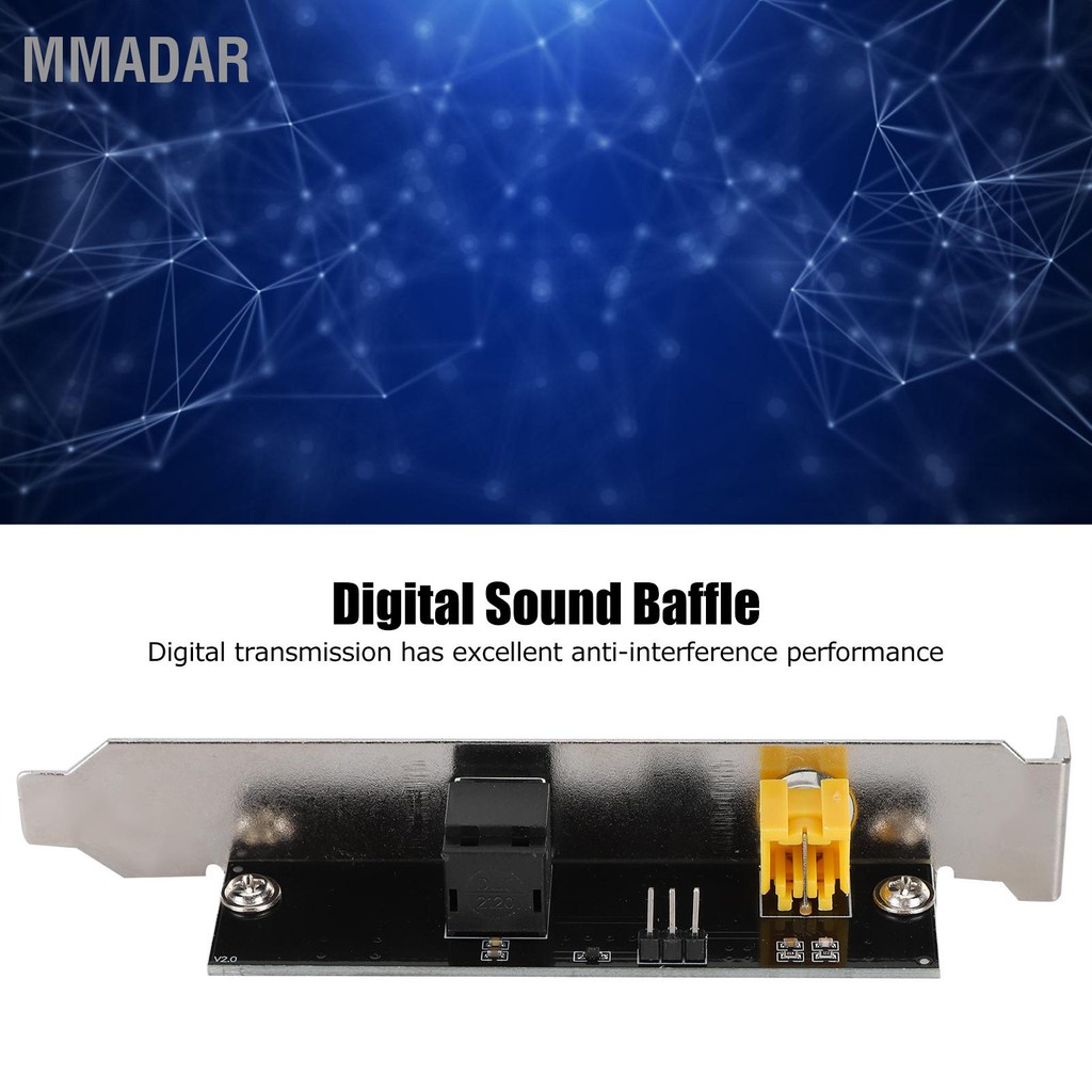 MMADAR Digital Baffle Universal Motherboard SPDIF Fiber Coaxial ...