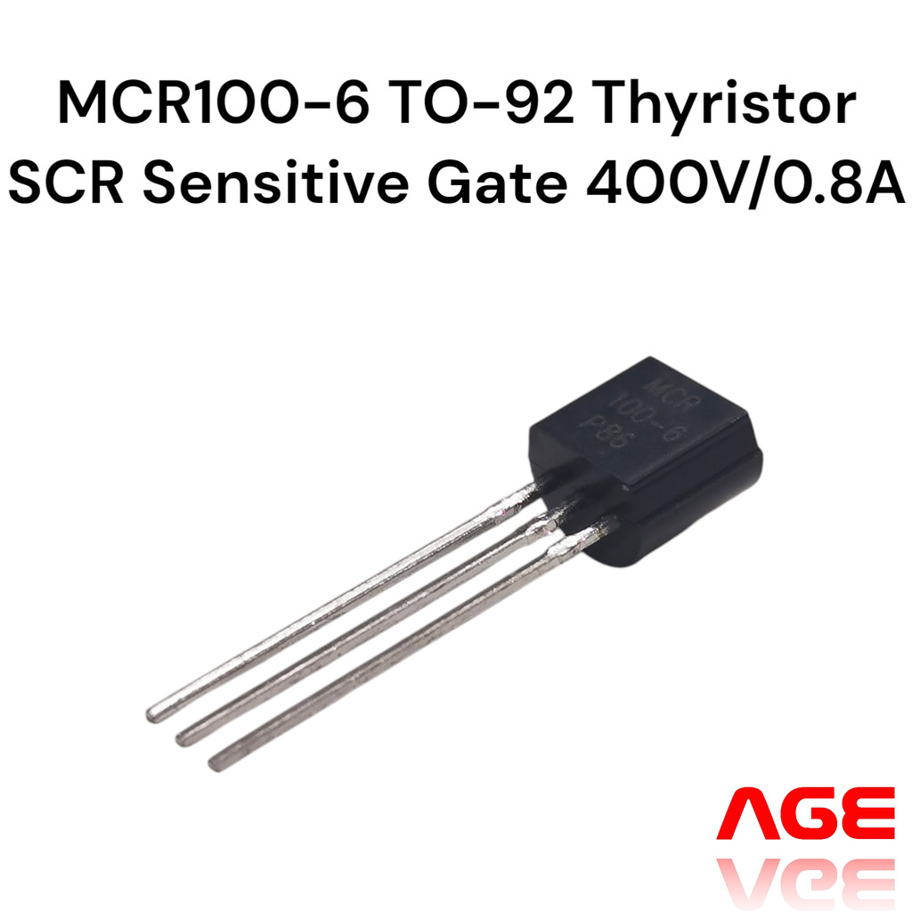 MCR100-6 TO-92 Thyristor: SCR Sensitive Gate 400V/0.8A | Shopee Thailand