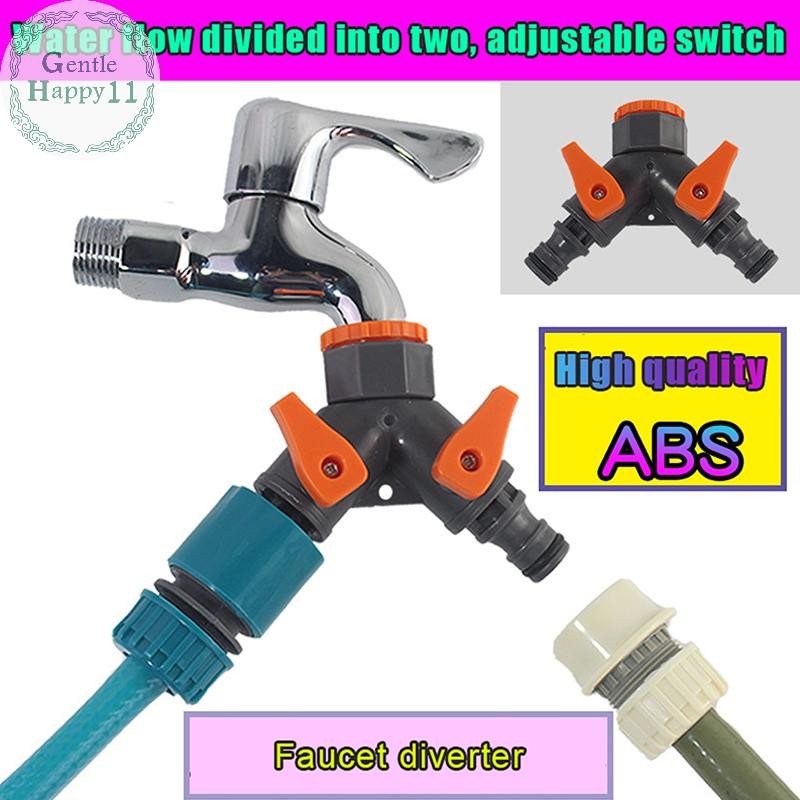 Gentlehappy Thread 3-way Tap Hose Water Splitter Garden Tap Y Splitter ...