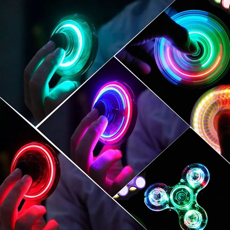🎊พร้อมส่ง🎊ไจโร ของเล่น LED Fidget Spinner เรืองแสงในที่มืด ของเล่นเด็ก ...