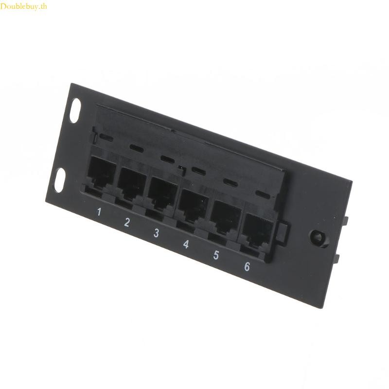 Doublebuy 6 พอร์ต CAT6 แผงแพทช์ RJ45 Networking Wall Mount Rack Bracket ...