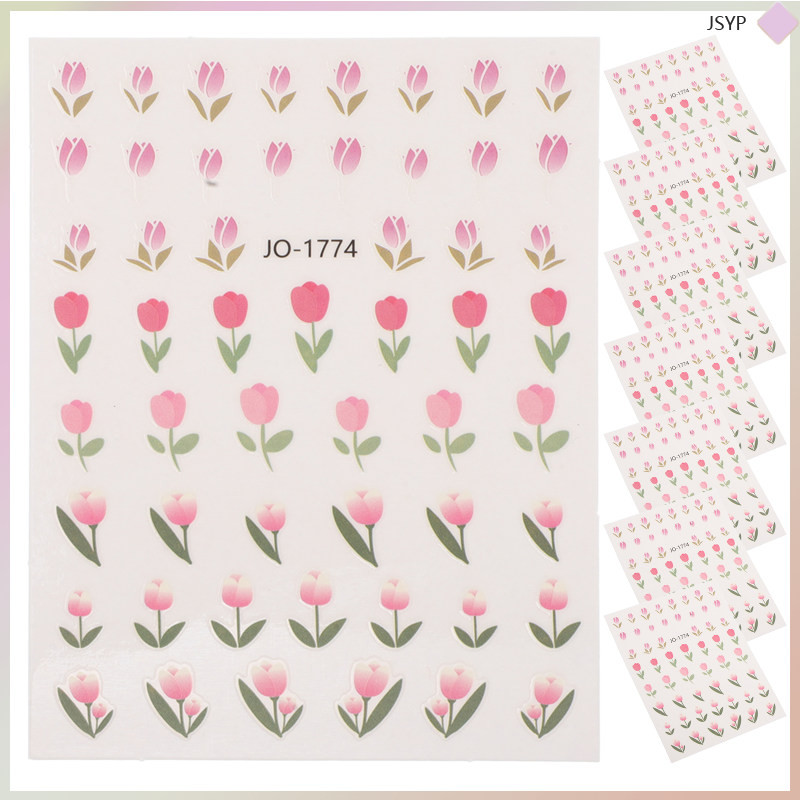 สติ๊กเกอร์ติดเล็บ 10 ชิ้นสําหรับ 5d Spring Self-กาวดอกไม้ Elegant ...