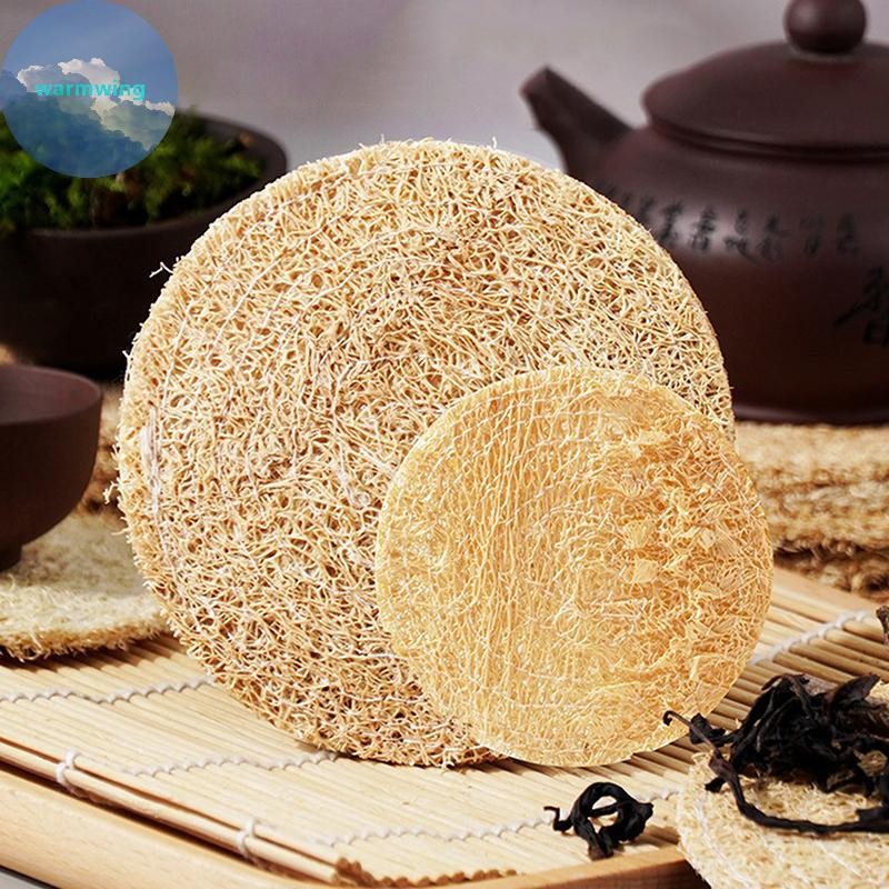 Warmwing รอบ Loofah Mat ฉนวนกันความร้อนหม้อ Tea Coaster กาน้ําชาชุดชา ...