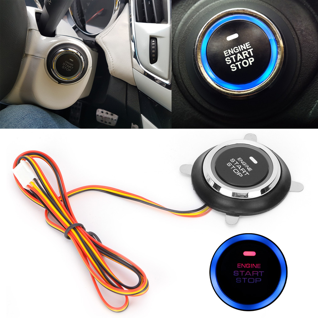 TMA ~ 12V Engine Start Stop Push Button Universal Keyless Entry สวิตช์ ...