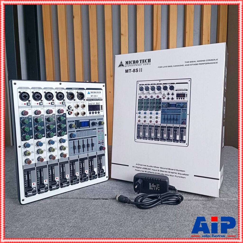 MICROTECH MT-8S II mixer มิกเซอร์ 8 ช่อง รุ่นใหม่ รองรับบลูทูธ พร้อมจอ ...