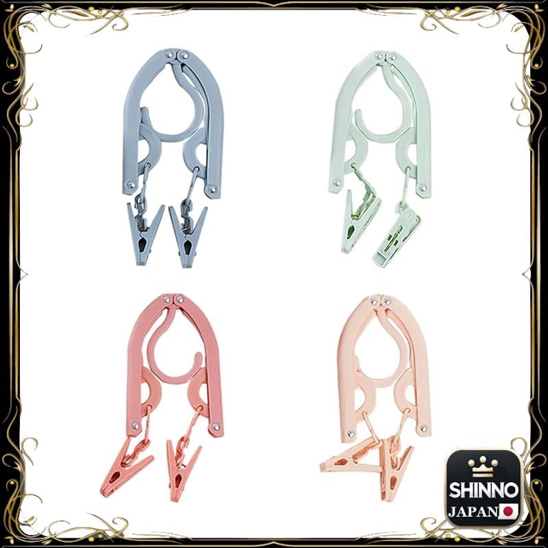 10 Pack Foldable Travel Hangers - Portable Plastic Hangers For Suitcase & Cruise