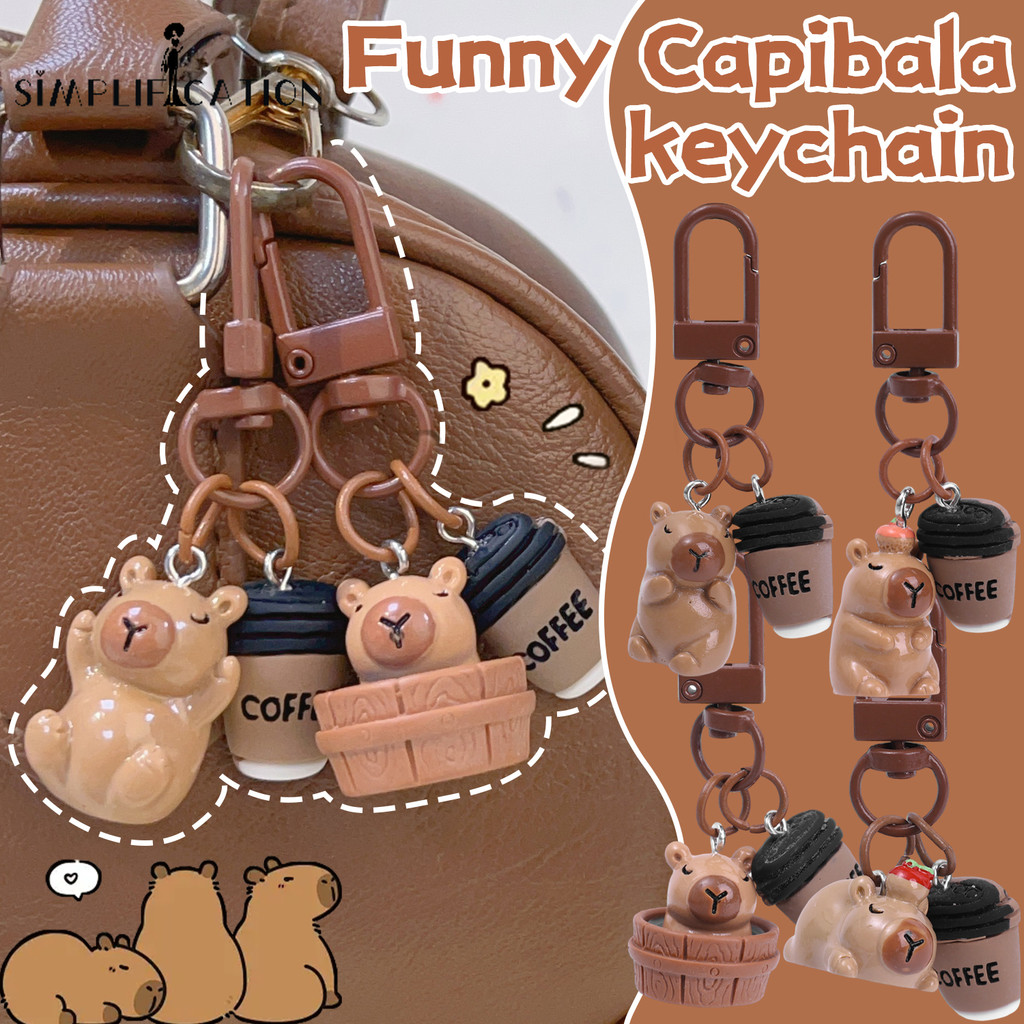 เสื้อผ้าหลากสี Capybara Serise Key Chains - น่ารักการ์ตูน Capibara ...