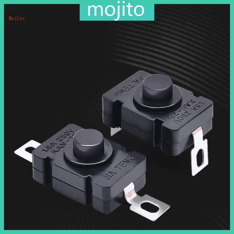 Mojito 10 ชิ้น Latching สวิตช์ปุ่มกดไฟฉาย Mini On Self-Lock Micro ...