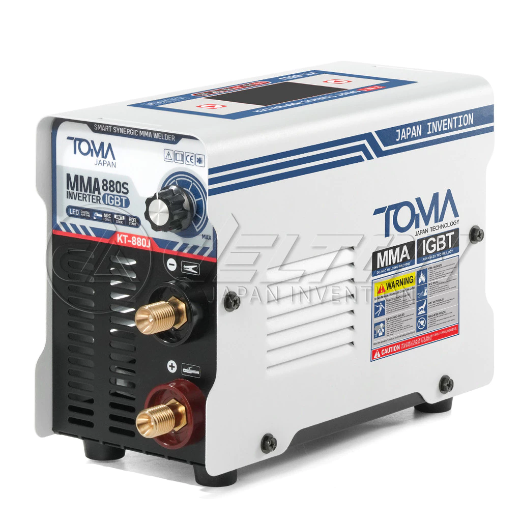 TOMA JAPAN ตู้เชื่อมไฟฟ้า ดิจิตอล รุ่น KT-880J ปรับกระแสไฟเชื่อมอัตโนมัติตามขนาดลวดเชื่อม 1.6-4.0 มม.