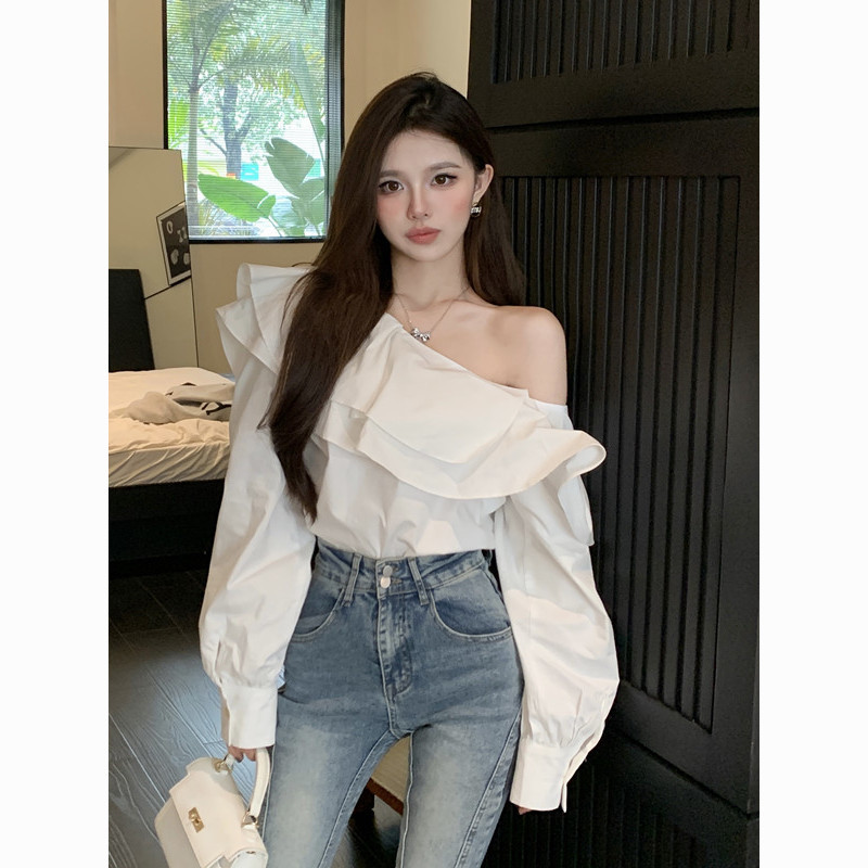 Elegant Collections Light Grey Silk Short Top for Women