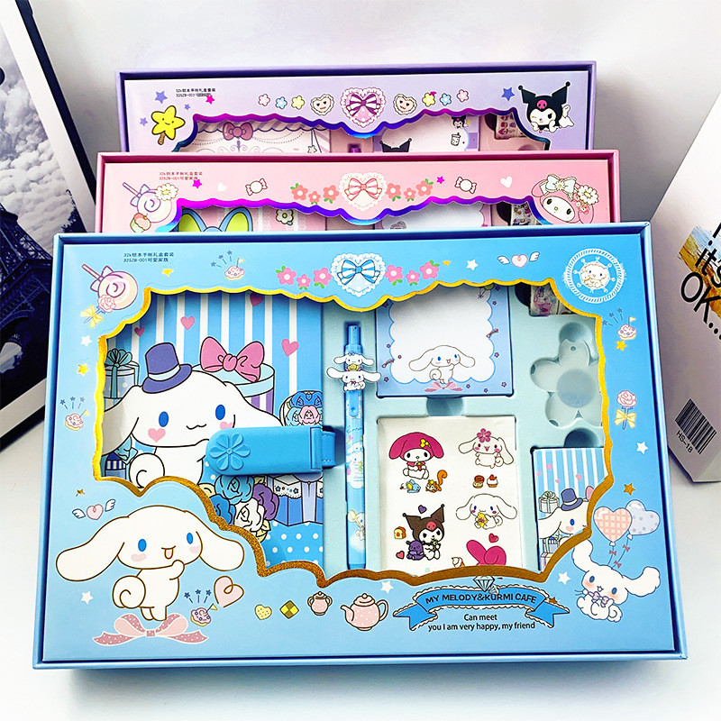 32k Lock Book Handbook Gift Box Set Kuromi Melody Sanrio Cute Handbook ...