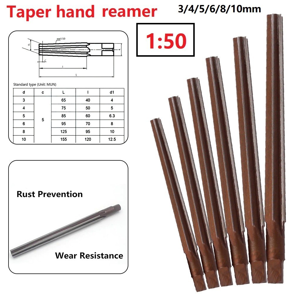 WHOOPS~1:50 Conical องศา Manual Pin Taper Shank Hand Reamer 3/4/5/6/8 ...
