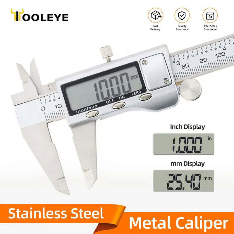 โลหะ Caliper Digital Pachometer Professional Vernier Calibre วัด ...