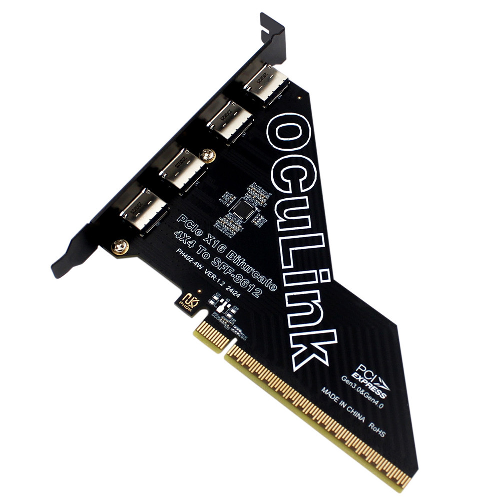 โอเวอร์แลนเดอร์☂ 1 PC PCIE X16 ถึง SFF 8611 & 8612 อะแดปเตอร์การ์ด PCIE ...