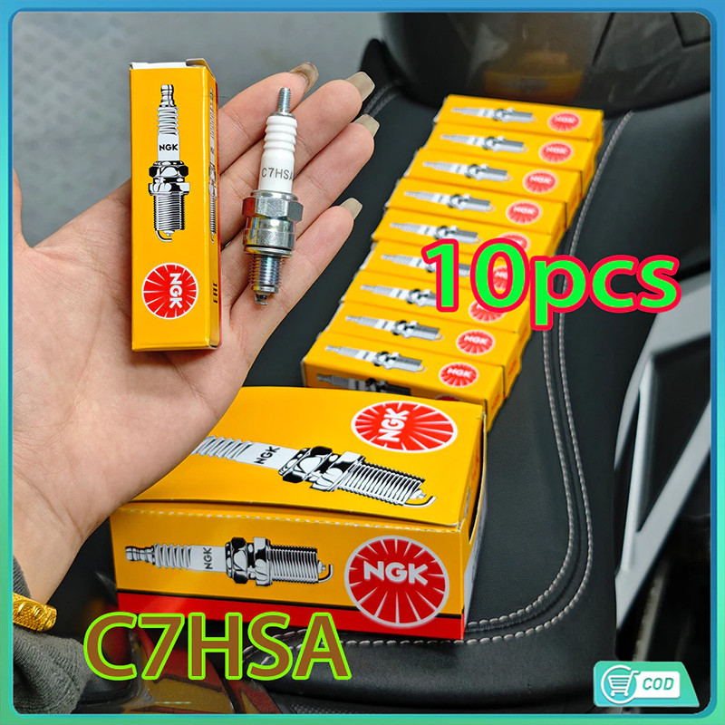 หัวเทียน C7hsa 10หัว คาบู , WAVEเก่าทุกรุ่น เกลียวสั้น NGK (c7hsa) 10 ...