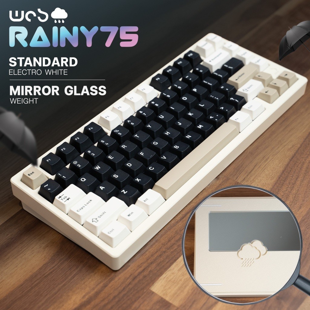 WOBKEY Rainy75 RT Proモデル ミルクホワイト【新品】 WOBKEY Rainy 75 RT(TTC KOM RGB Switch)【ゲーミングキーボード】