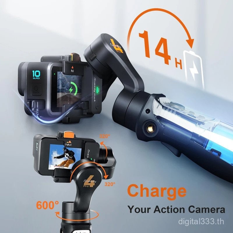 Isteady Pro4 3-Axis gimbal Handheld Stabilizer สำหรับ GoPro 12/11/10/9