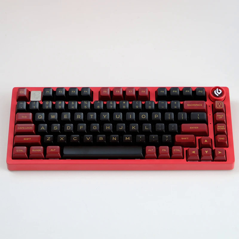 KBDiy SA Keycap GMK Red Samurai PBT Double Shot Keycaps Black And Red ...