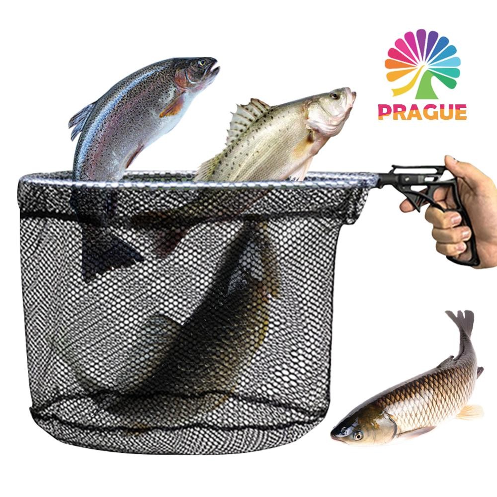 Fish Net ตาข่ายตกปลาแบบพกพาแบบถอดได้ Fishing Landing Net อุปกรณ์ตกปลา ...