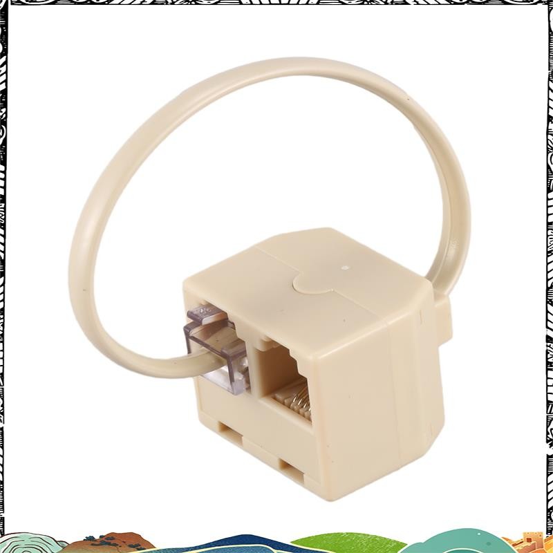 Super RJ11 6P4C 2 Way Outlet โทรศัพท์ Jack Line Splitter อะแดปเตอร์สี ...