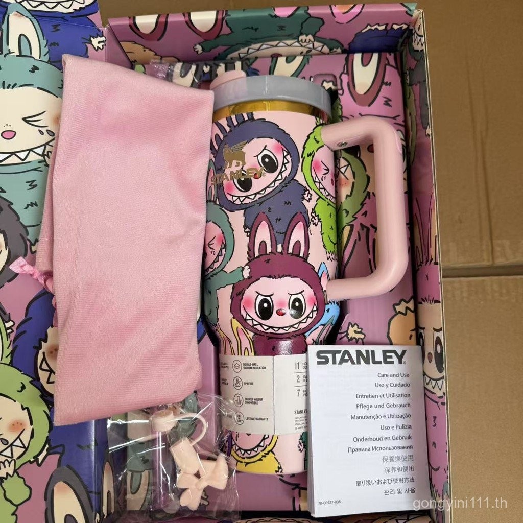 ของแท้ในสต็อก เวอร์ชันอเมริกัน STANLEY แก้วเก็บความเย็นใหม่ Labubu แก้ว ...