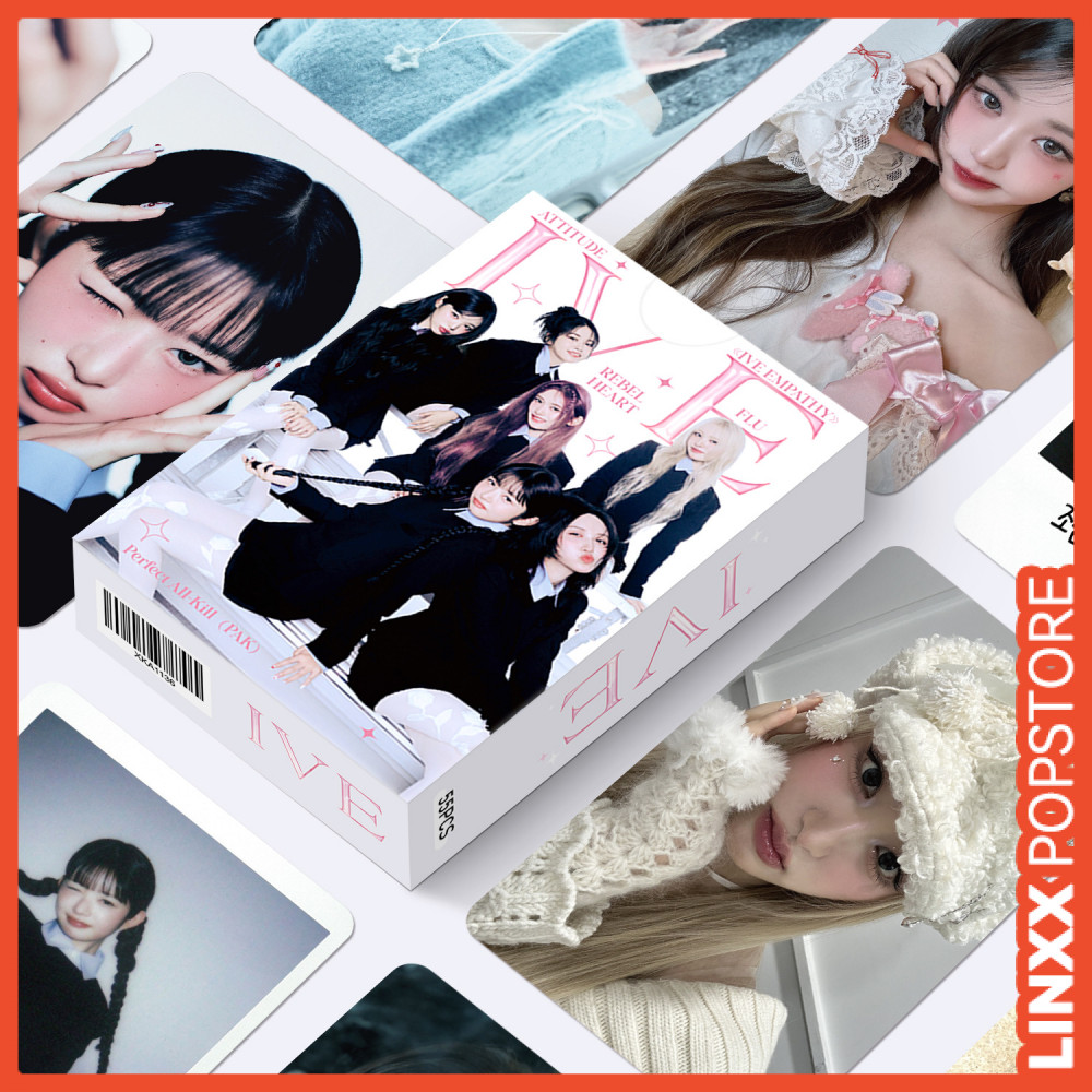 LINXX 55 ชิ้น IVE Group การ์ด Lomo พร้อมสมาชิก Photocards Holographic 3 ...