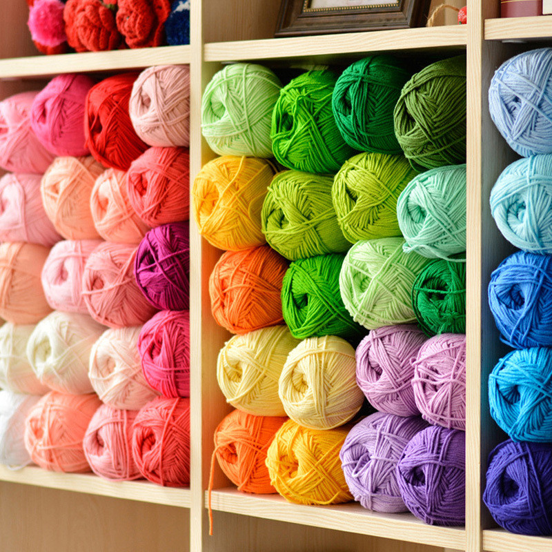ราคา 4 Strands Combed Cotton Wool Milk Cotton Hand-Knitted diy Doll ...