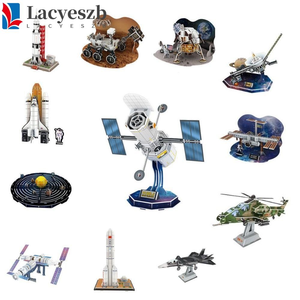 LACYESZB 3D Spaceship Paper Puzzle, DIY Paper Miniature International ...