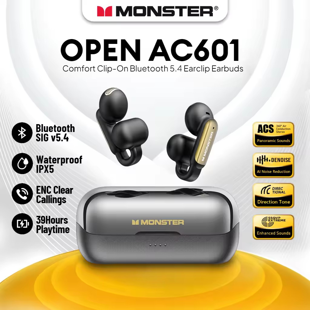Monster OWS หูฟังไร้สายบลูทูธ ENC Call หูฟังตัดเสียงรบกวนพร้อมไมโครโฟน ...