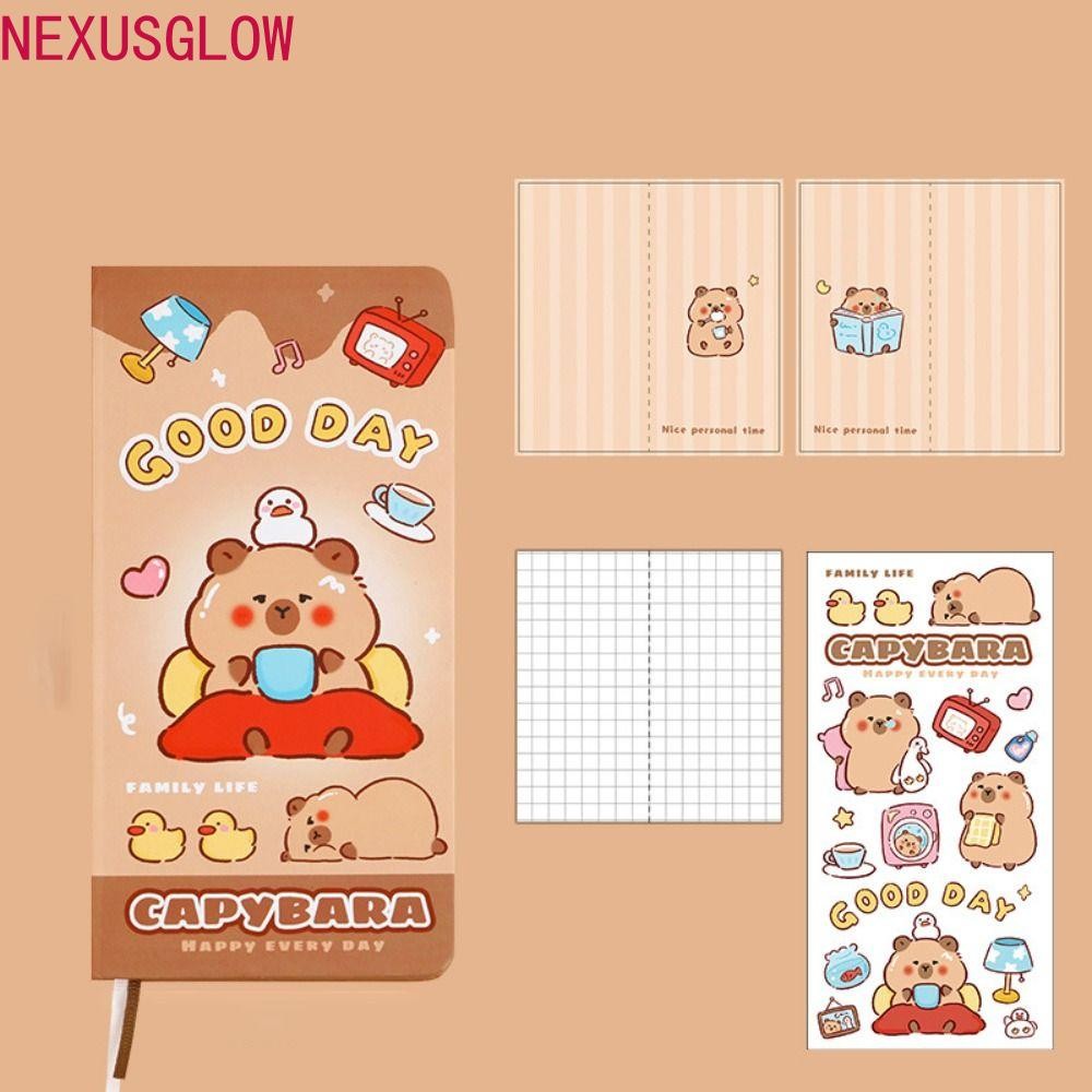 Nexusglow Capybara Notepad, Mini INS Capybara Hand Ledger Notebook,แบบ ...