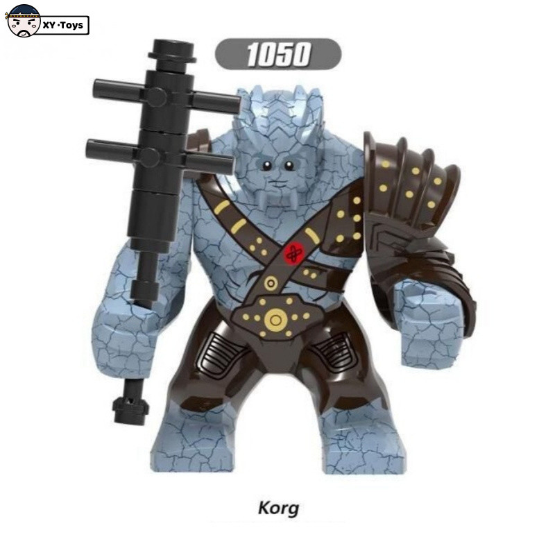 บล็อกซูเปอร์ฮีโร่ตุ๊กตาใหญ่ Thanos korg minifigures Thing โมเดลของเล่น ...