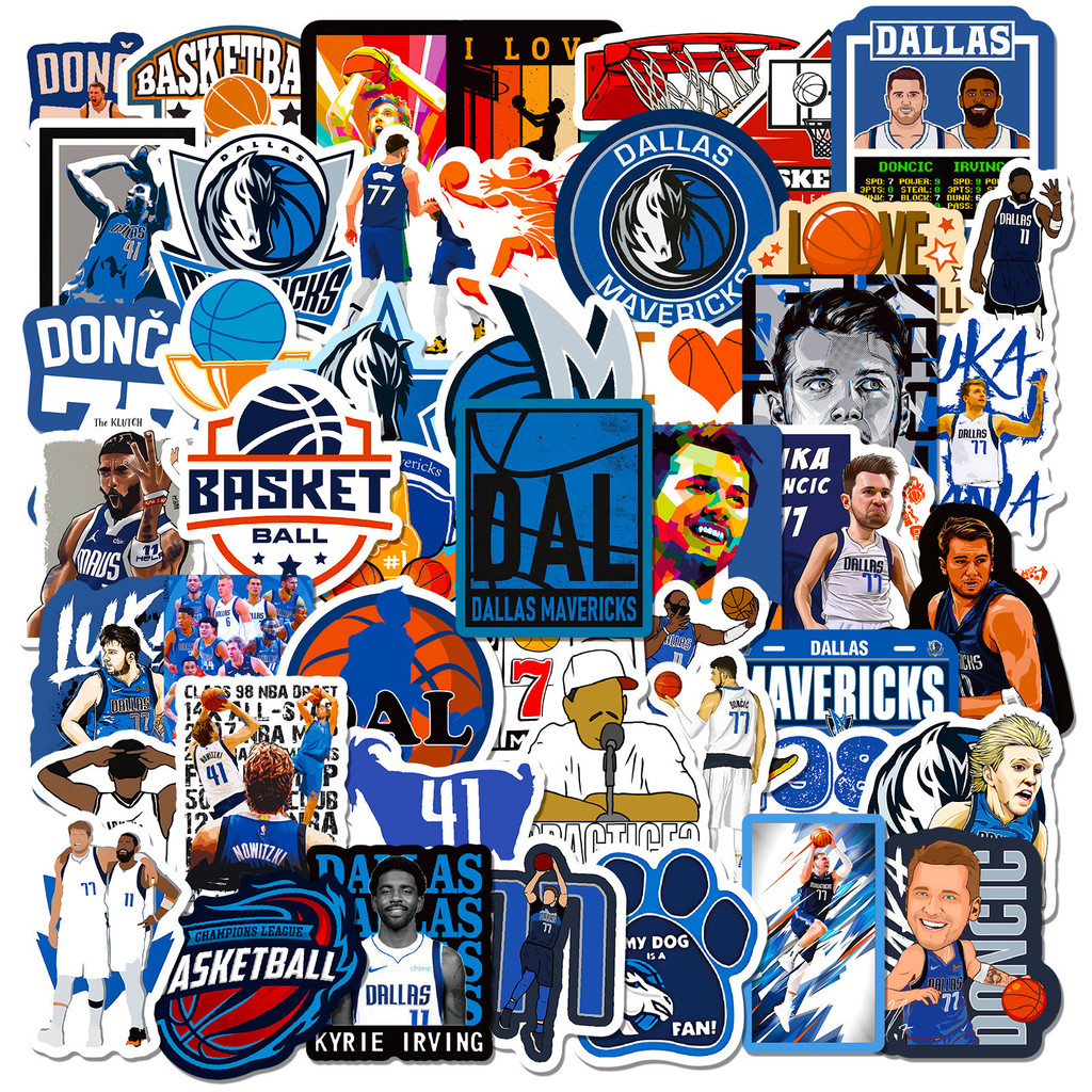 50 ชิ้น NBA Team Dallas Mavericks สติ๊กเกอร์ PVC กันน้ํา | Shopee Thailand