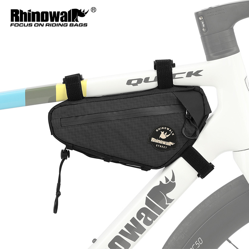 thumbnail image 2 of Bike Triangle Frame Bag Rhinowalk Bike Triangle Bag - Waterproof Under Top Tube Bag, Cycling Accessories (Black, S (2.1L Bike Top Tube Bag 2 of 13