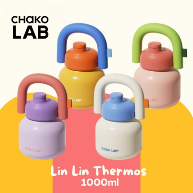 Chako Lab Lin Lin 1000ml เหยือกน้ําเก็บความร้อนสแตนเลสขวดเครื่องดื่ม ...
