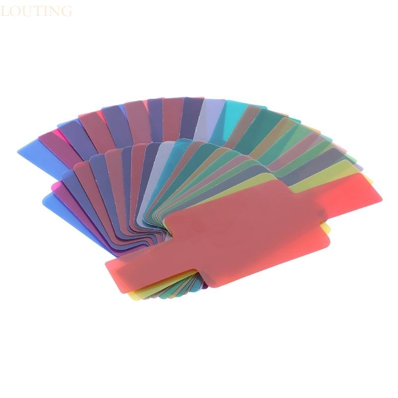 Louting 20 Color Photographic Color Gel Filter Cards Set Flash ...