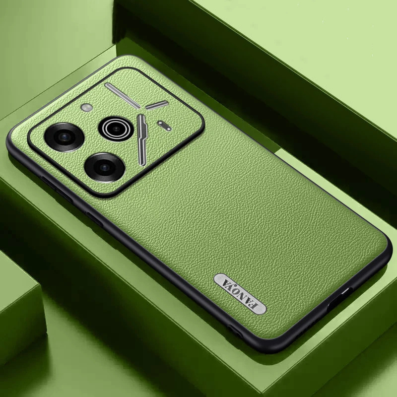 สําหรับ Tecno Pova 6 Pro Lichee Series ฝาครอบหนัง PU,Matting Anti-Shock ...