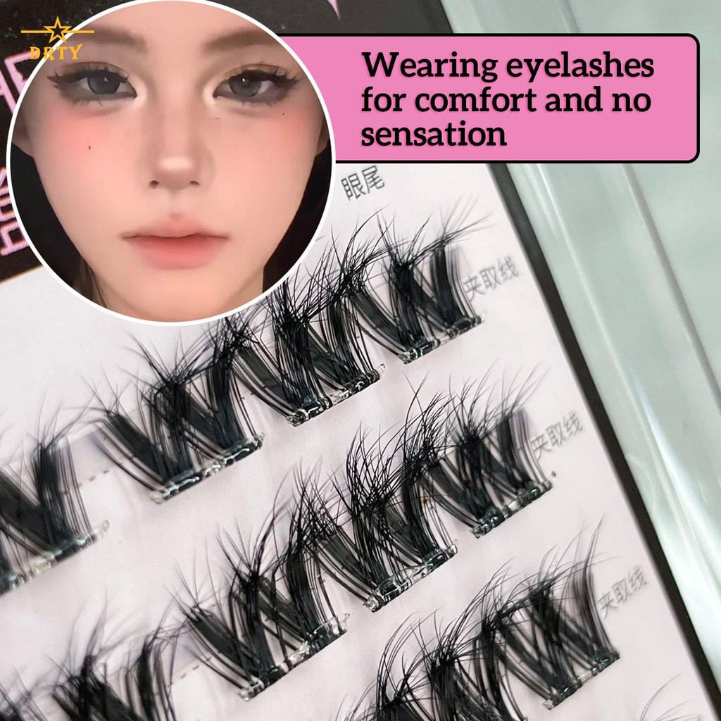 กาวฟรี Segmented False Lashes คอสเพลย์ขนตาคลัสเตอร์ Extensions | Shopee ...
