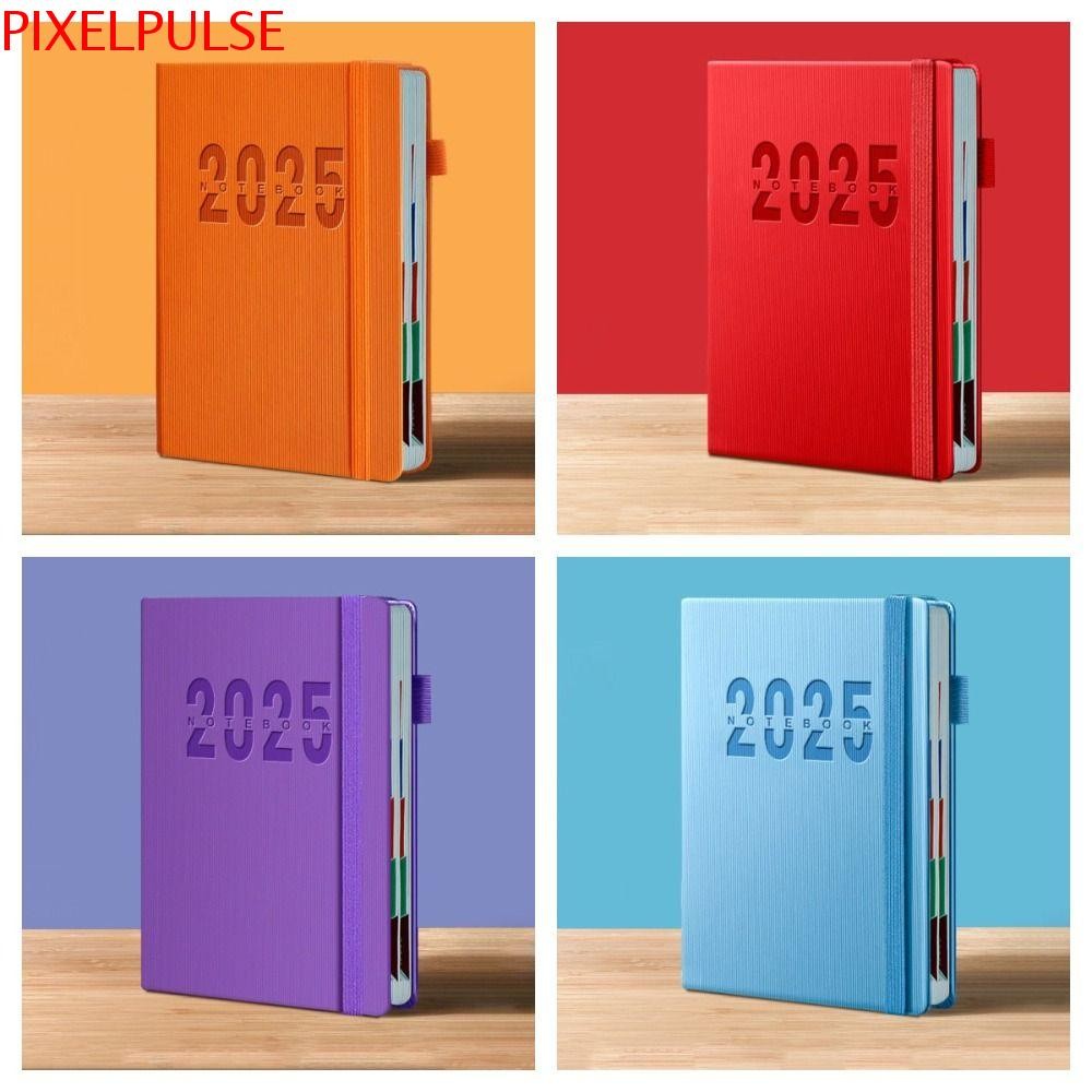 Pixelpulse 2025 Schedule Planner Notepad ภาษาอังกฤษ 12 เดือน 365 วัน ...