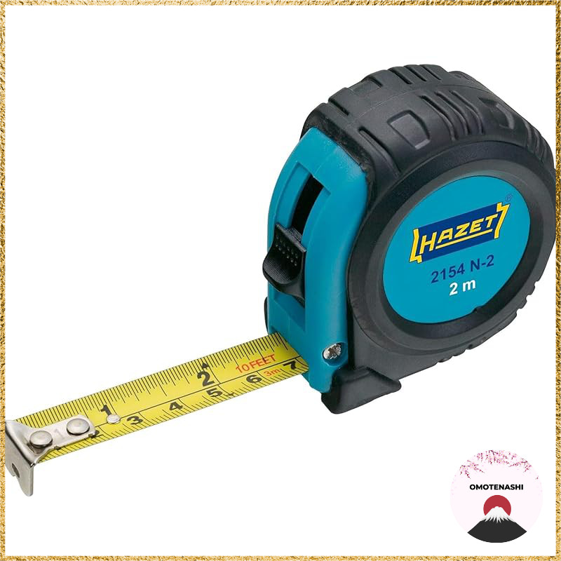 HAZET 2154N-2 Tape Measure 2 Meter / 6.56 Feet - Anti-Kink Coating, Automatic Retraction, Double Sided Marking - View #8