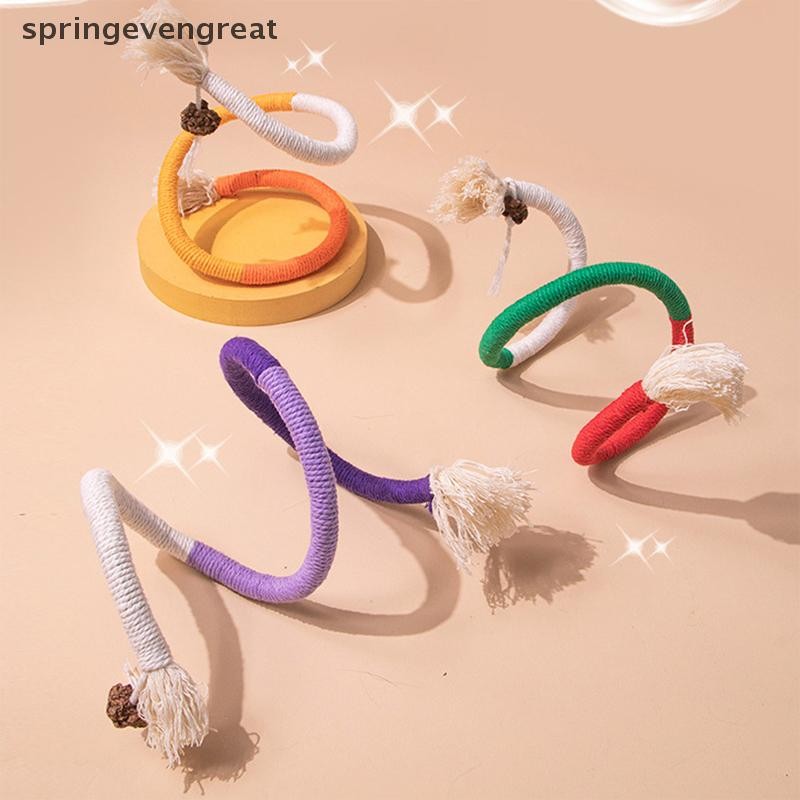 Springevengreat Cat String ของเล่น Interactive Cat Scratcher เชือกฝ้าย ...
