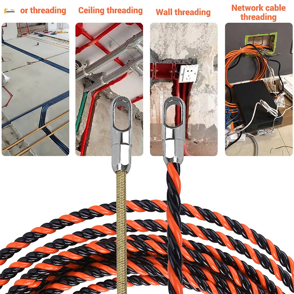 สปริงไฟฟ้า Wire Threader Fish Tape Fastener Cable เครื่องมือดึงลวด ...