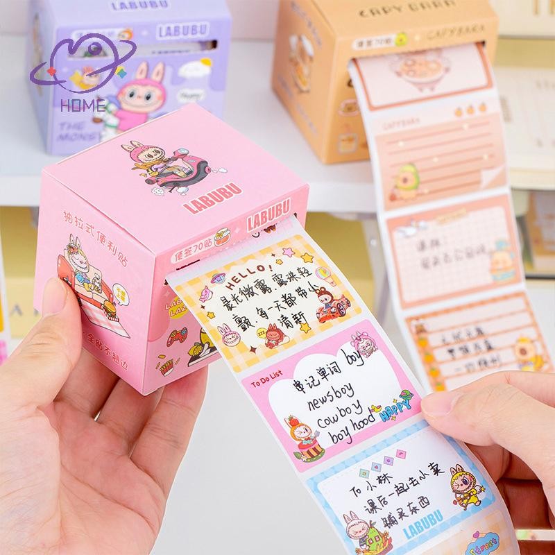 [mayhome] 70sheepts Labubu Capybara Pull Out Roll Sticky Note ความเรียบ ...