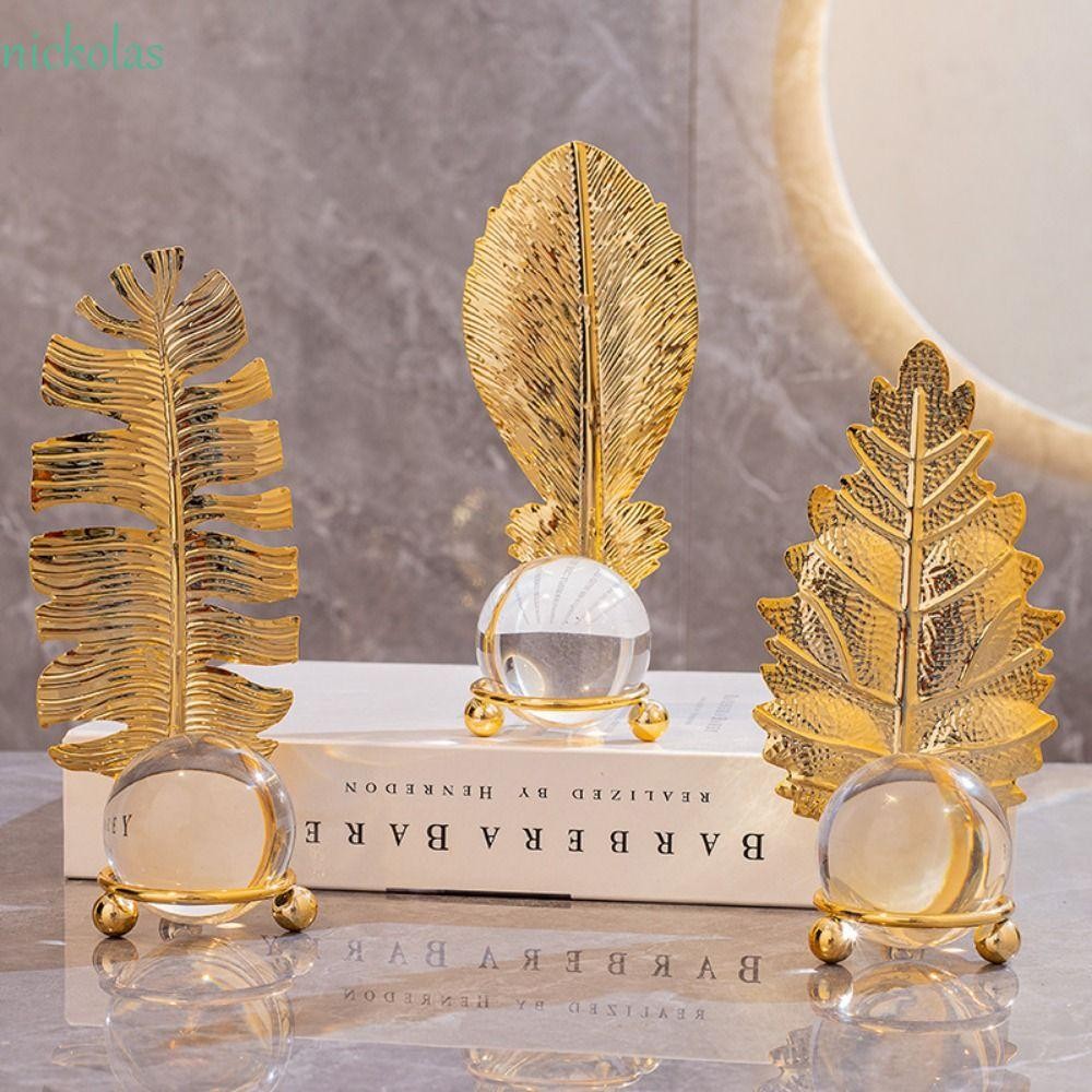 NICKOLAS Leaf Ball เครื่องประดับ,ลื่น Fine Craftsmanship คริสตัลบอลตก ...