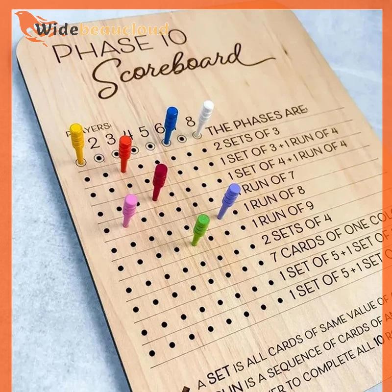 Widebeaucloud Phase 10 Score Board - Phase Ten Scorecard และ Round ...